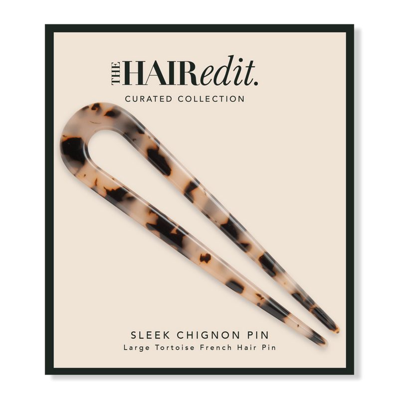Sleek Chignon French Hair Pin - Tortoise