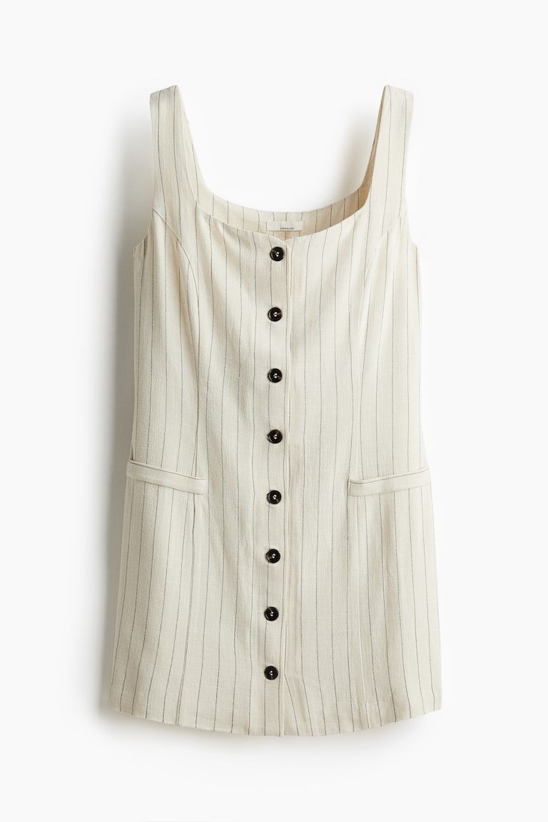 Sleeveless Linen-Blend Dress