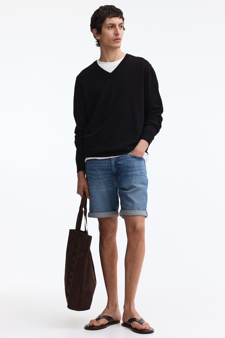 Slim Denim Shorts