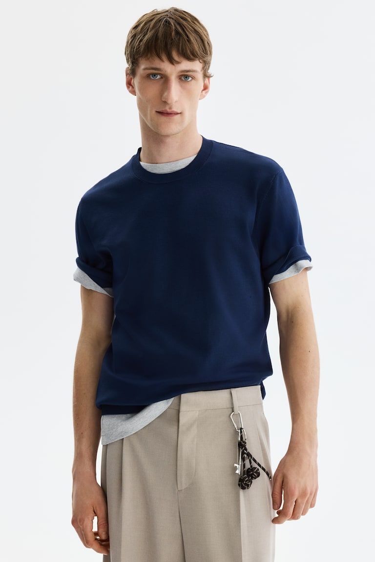 Slim-Fit Knit T-Shirt