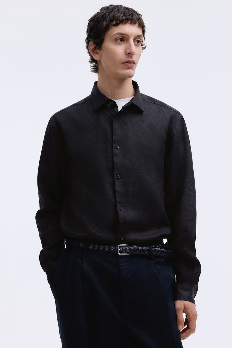 Slim Fit Linen Shirt