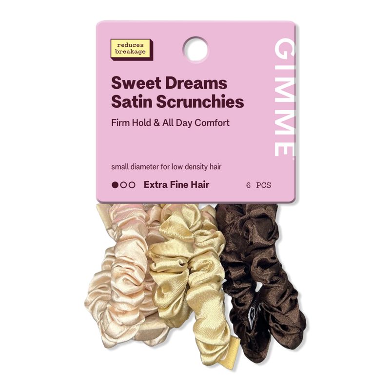 Slim Satin Hair Scrunchies - Neutral Colors