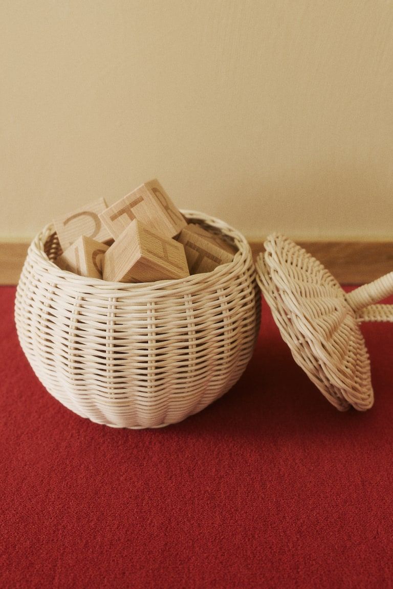 Small Berry-Shaped Rattan Storage Basket