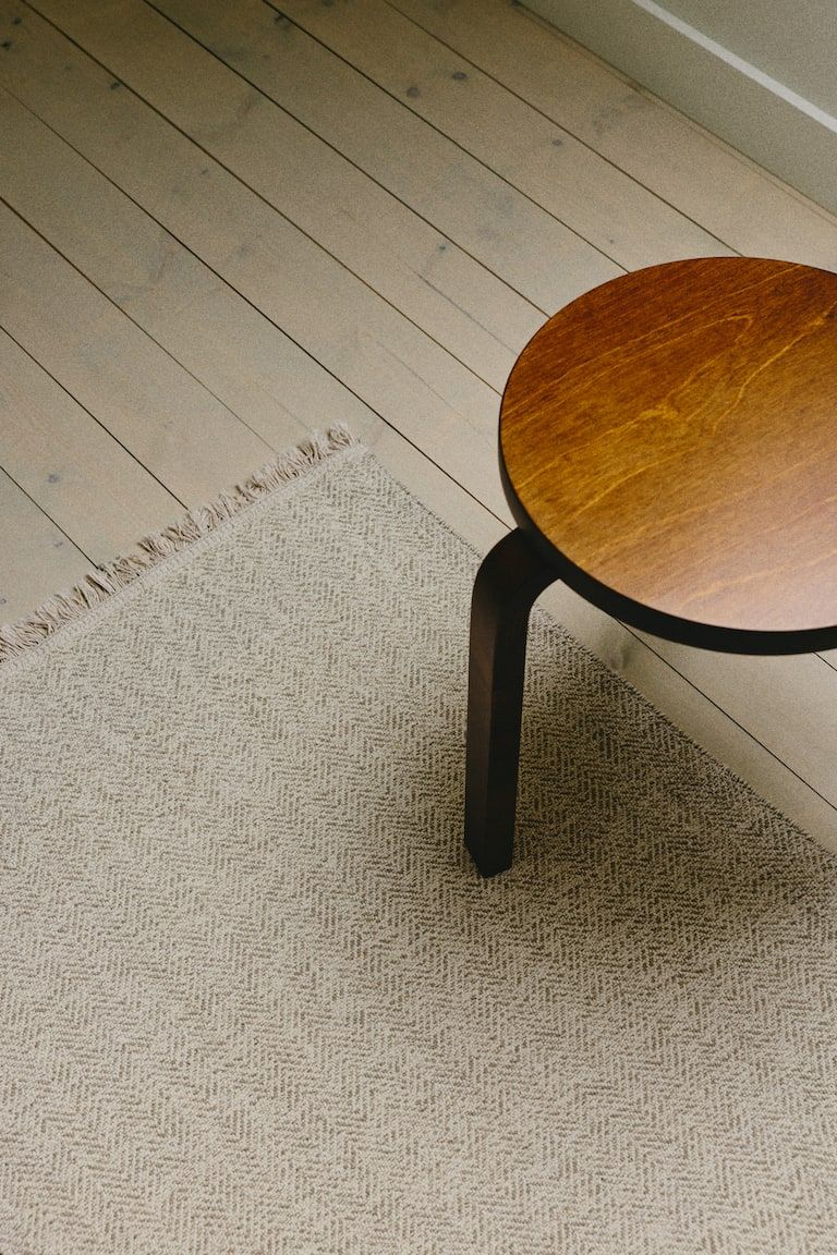 Small Cotton Rug with Fringe