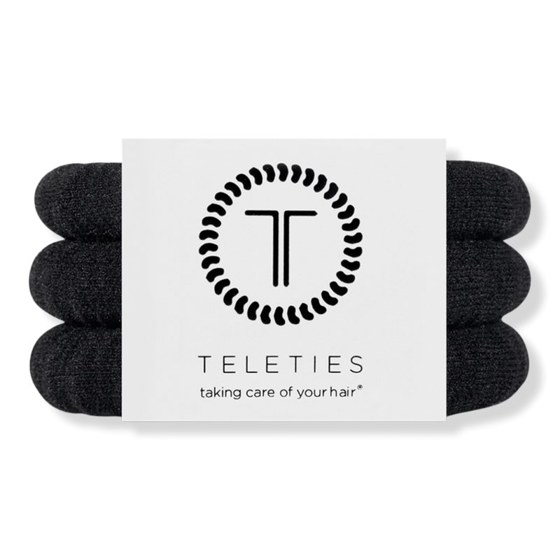 Small Nylon Hair Ties - Jet Black