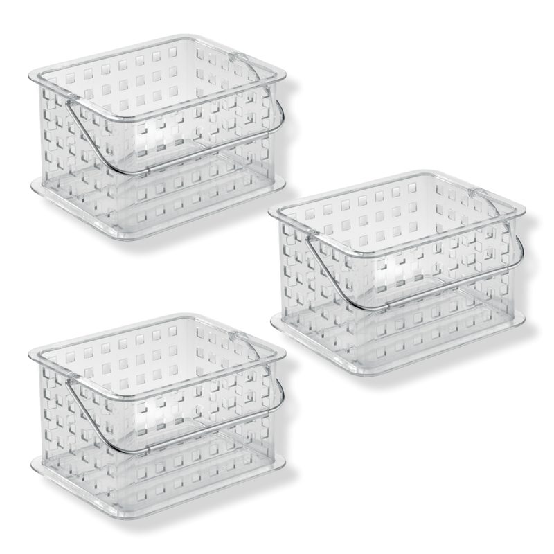 Small Stackable Shower Basket - 3 ct