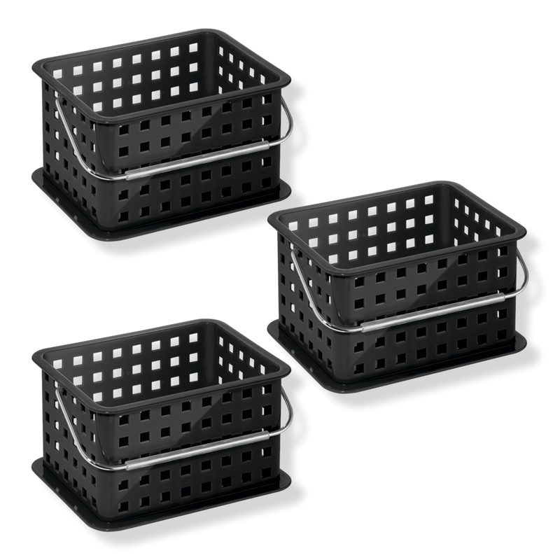 Small Stackable Shower Caddy Basket - Black