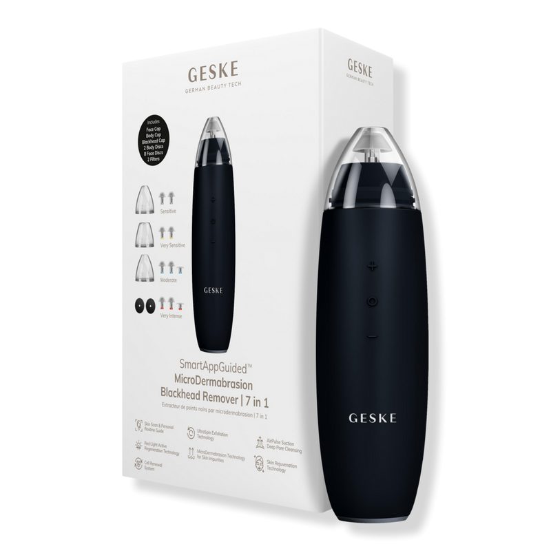 SmartAppGuided MicroDermabrasion Blackhead Remover | 7 in 1 - Black