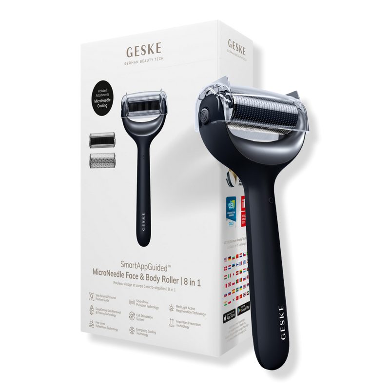 SmartAppGuided MicroNeedle Face & Body Roller | 8 in 1 - Black