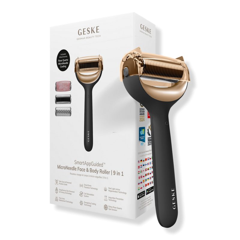 SmartAppGuided MicroNeedle Face & Body Roller | 9 in 1 - Gray