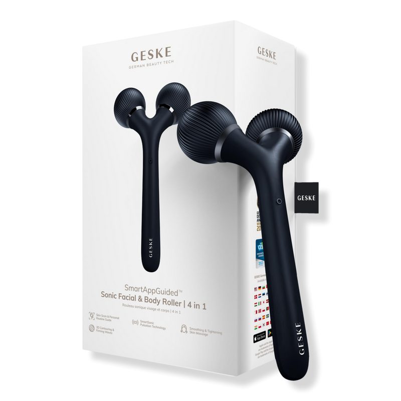 SmartAppGuided Sonic Facial & Body Roller | 4 in 1 - Black