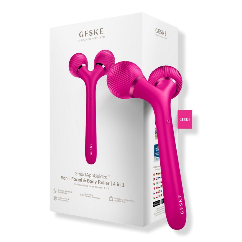 SmartAppGuided Sonic Facial & Body Roller | 4 in 1 - Magenta