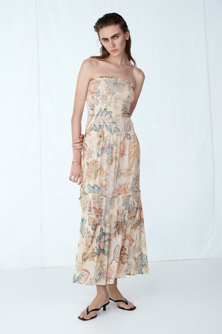 Smocked Bandeau Dress
