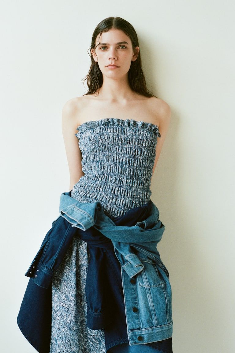 Smocked Bandeau Dress