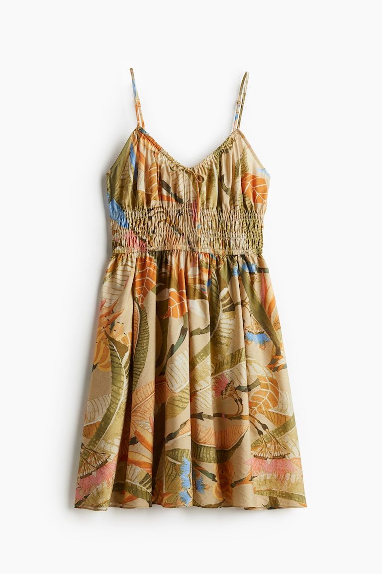Smocked Strappy Dress