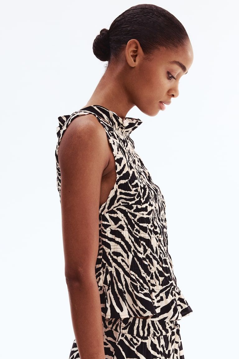 Smocked Viscose Top