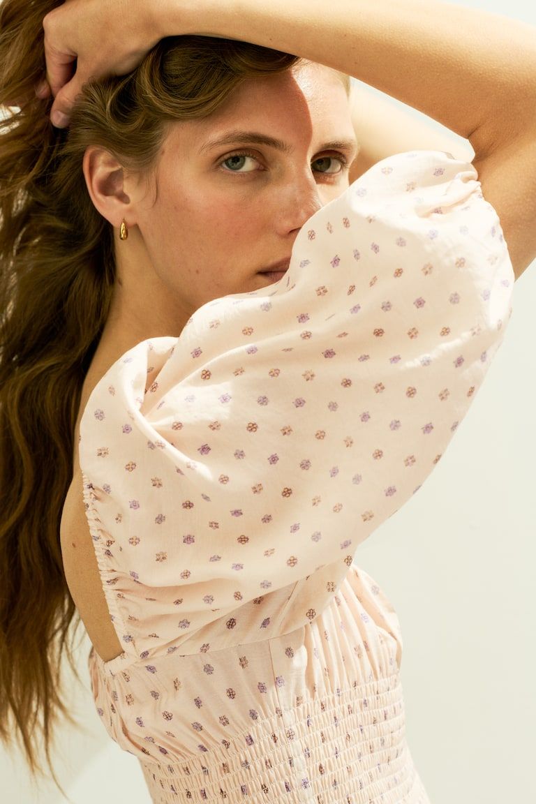 Smocked-Waist Dress