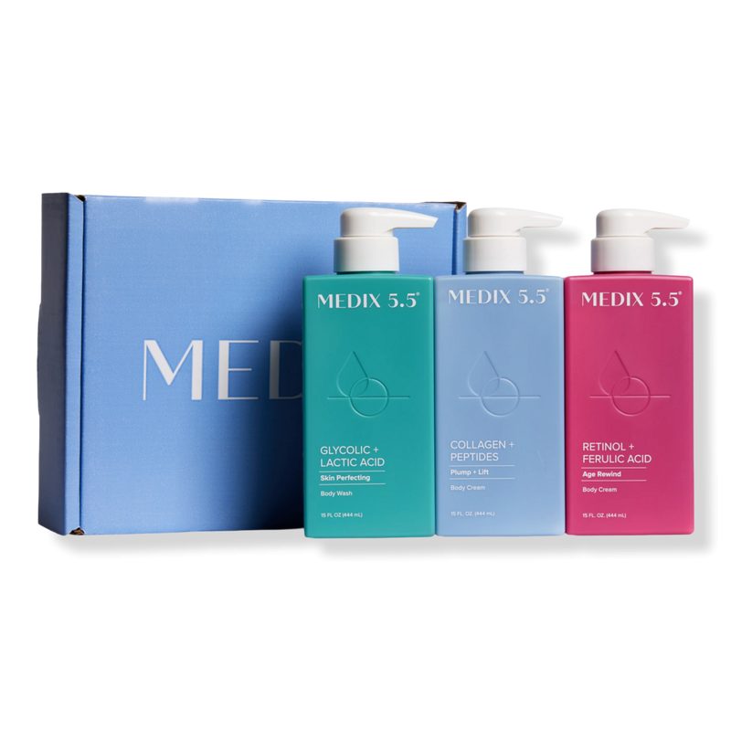 Smooth + Firm Gift Set | Glycolic Acid Body Wash, Retinol Body Cream, Collagen Body Cream