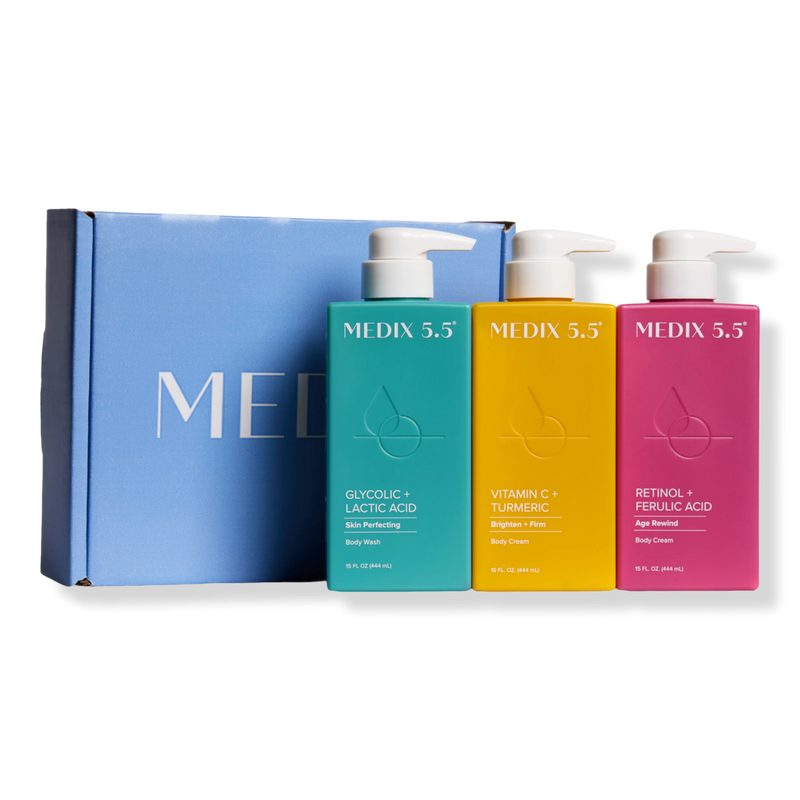 Smooth + Glow Gift Set | Glycolic Acid Body Wash, Retinol Body Cream, Vitamin C Body Cream