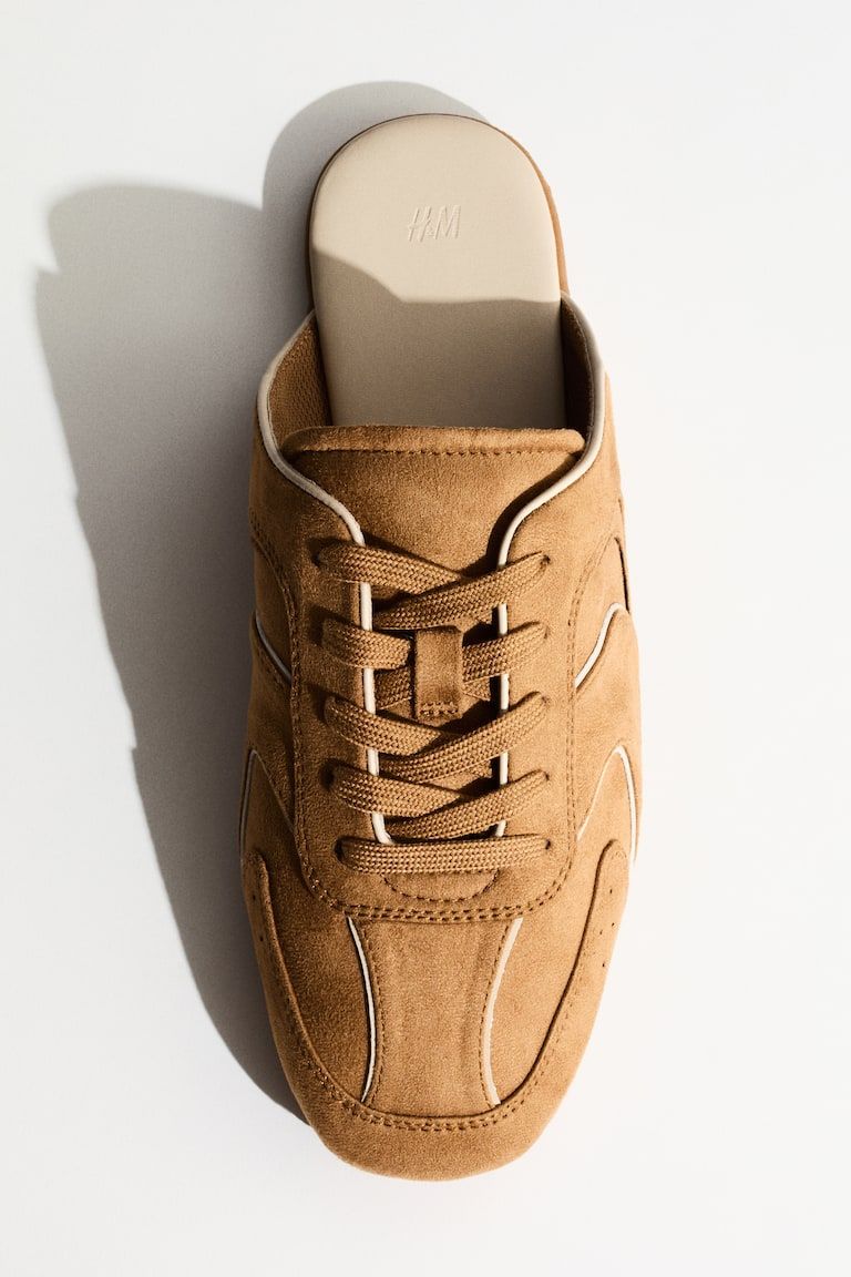 Sneaker-Style Leather Mules