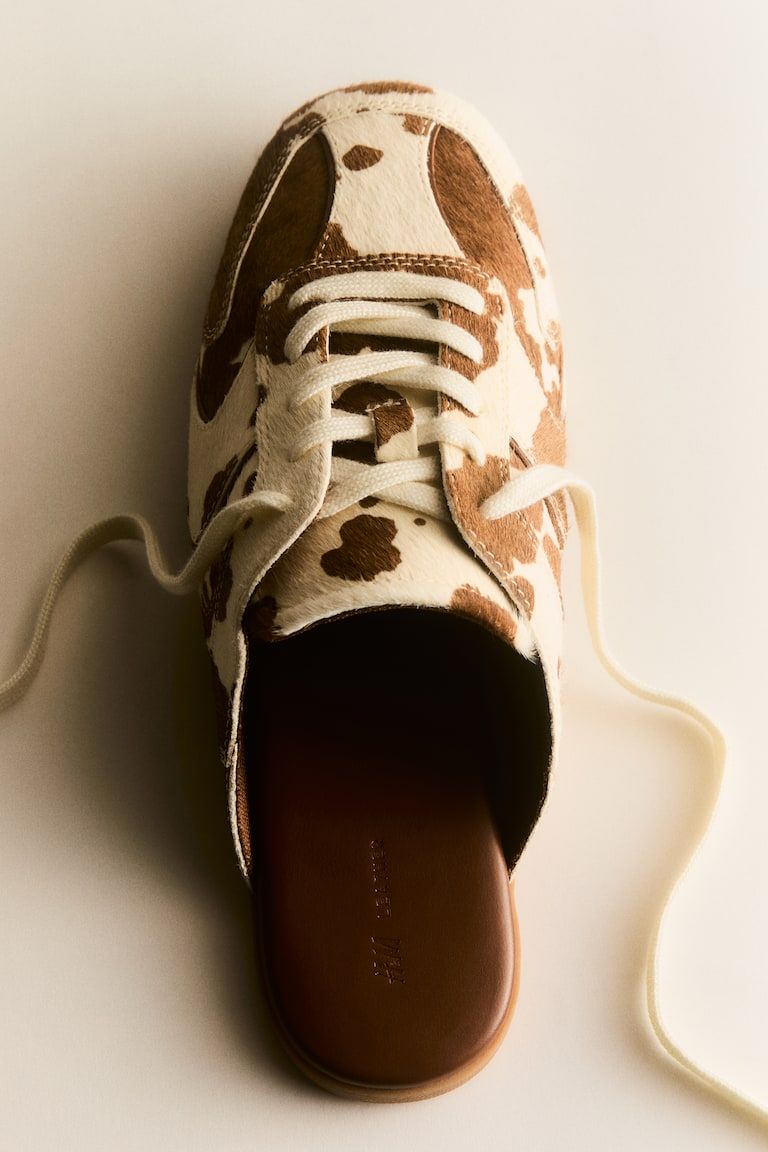 Sneaker-Style Leather Mules