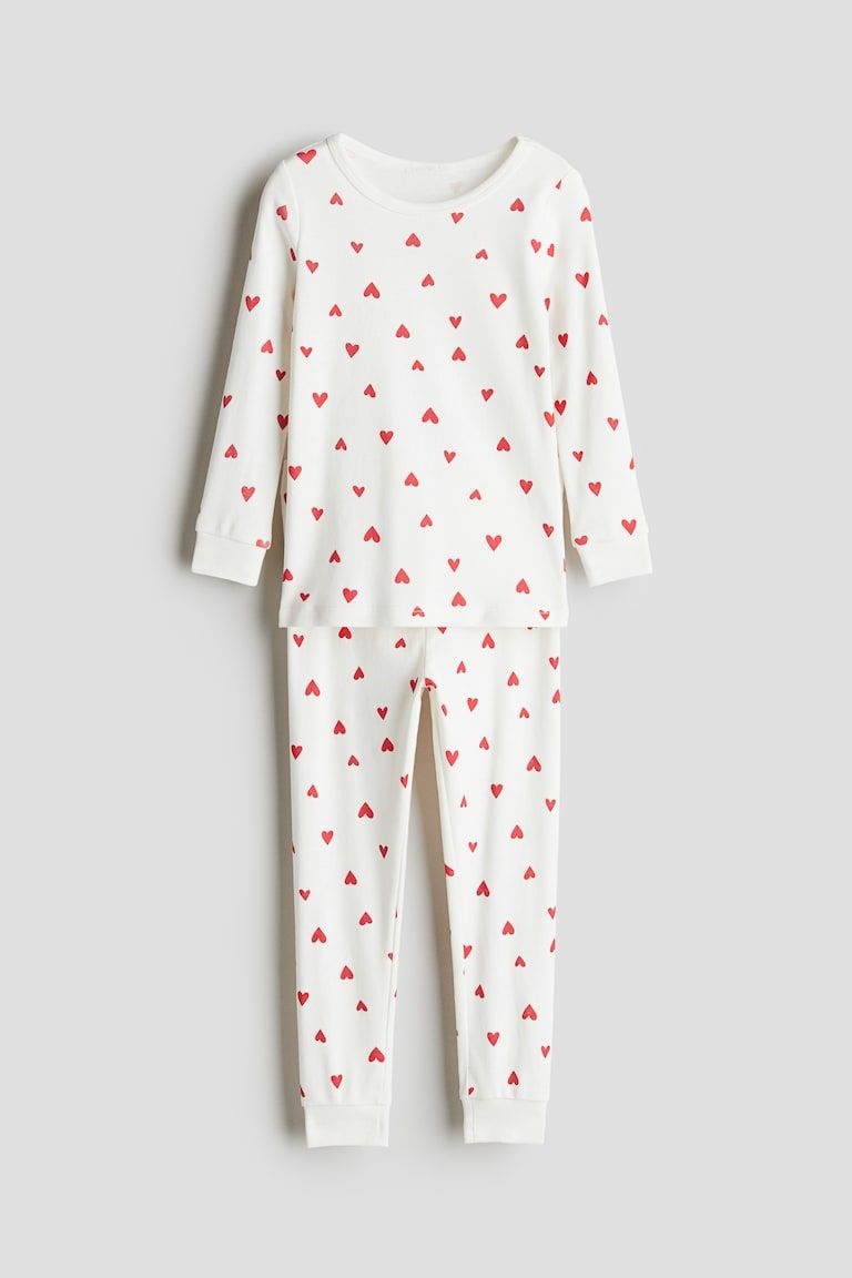 Snug-Fit Printed Cotton Pajamas