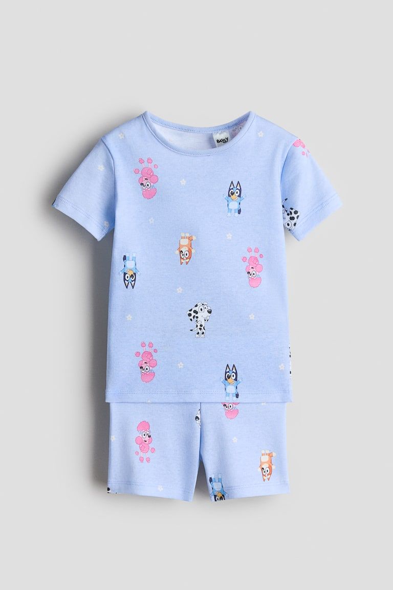 Snug Fit Printed Jersey Pajamas
