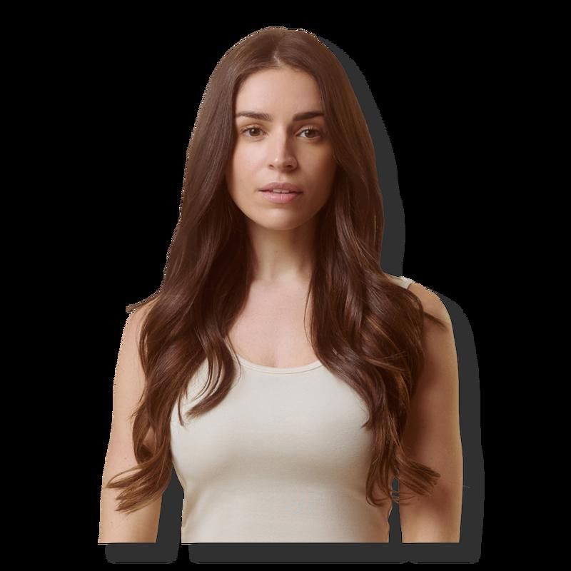 Soft Chestnut Brown Halo Human Hair Extension - 20 Inch Medium