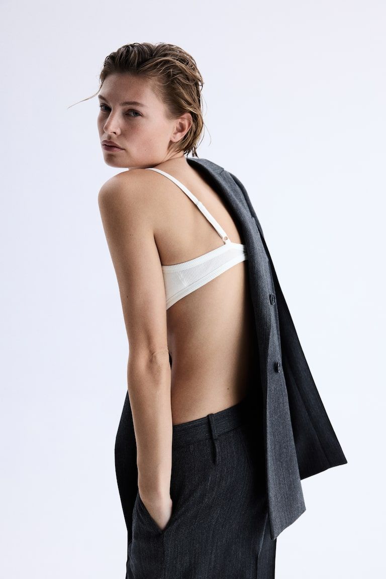 Soft Ribbed Cotton Bra