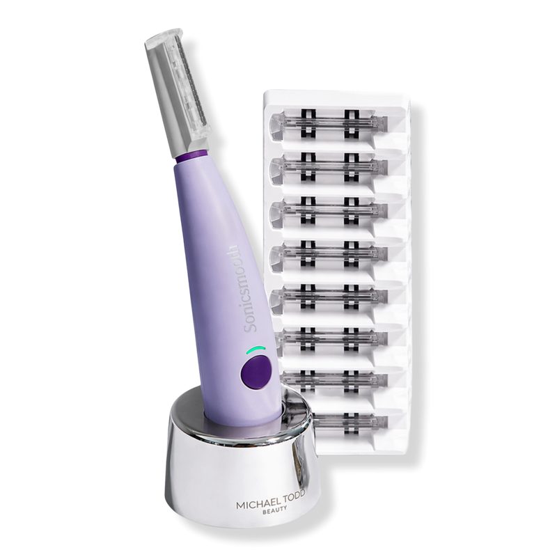 Sonicsmooth Dermaplaning System, Peach Fuzz Remover - 8 Weeks of treatments - Lavender