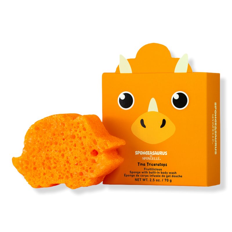 Spongeasaurus Tina Triceratops Kids Body Wash Infused Shower Loofah Baby Essentials