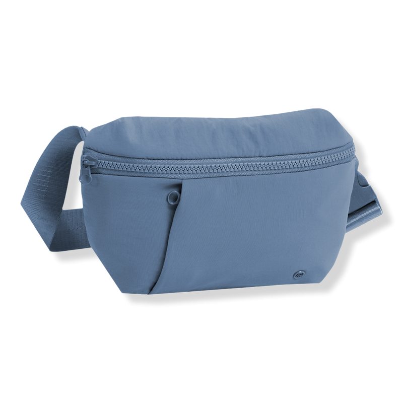 Sport Nylon Passport Front Pocket Belt Bag - Denim