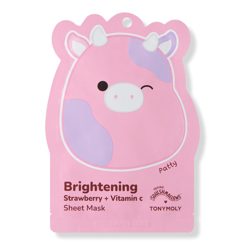 Squishmallows Hydrating Printed Essence Facial Sheet Masks - Patty Brightening