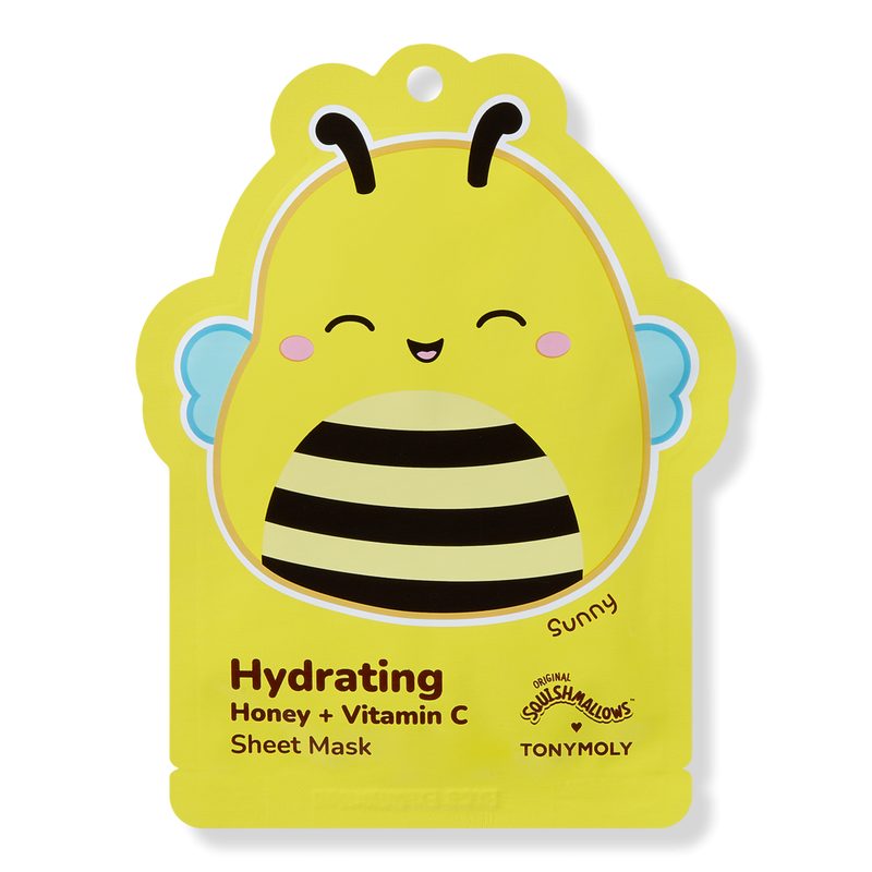 Squishmallows Hydrating Printed Essence Facial Sheet Masks - Sunny Honey