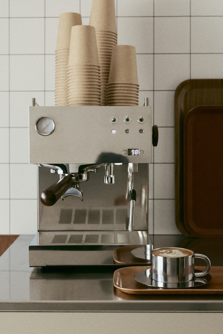 Stainless Steel Cup and Saucer