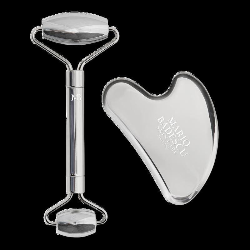 Stainless Steel Facial Roller and Gua Sha Set