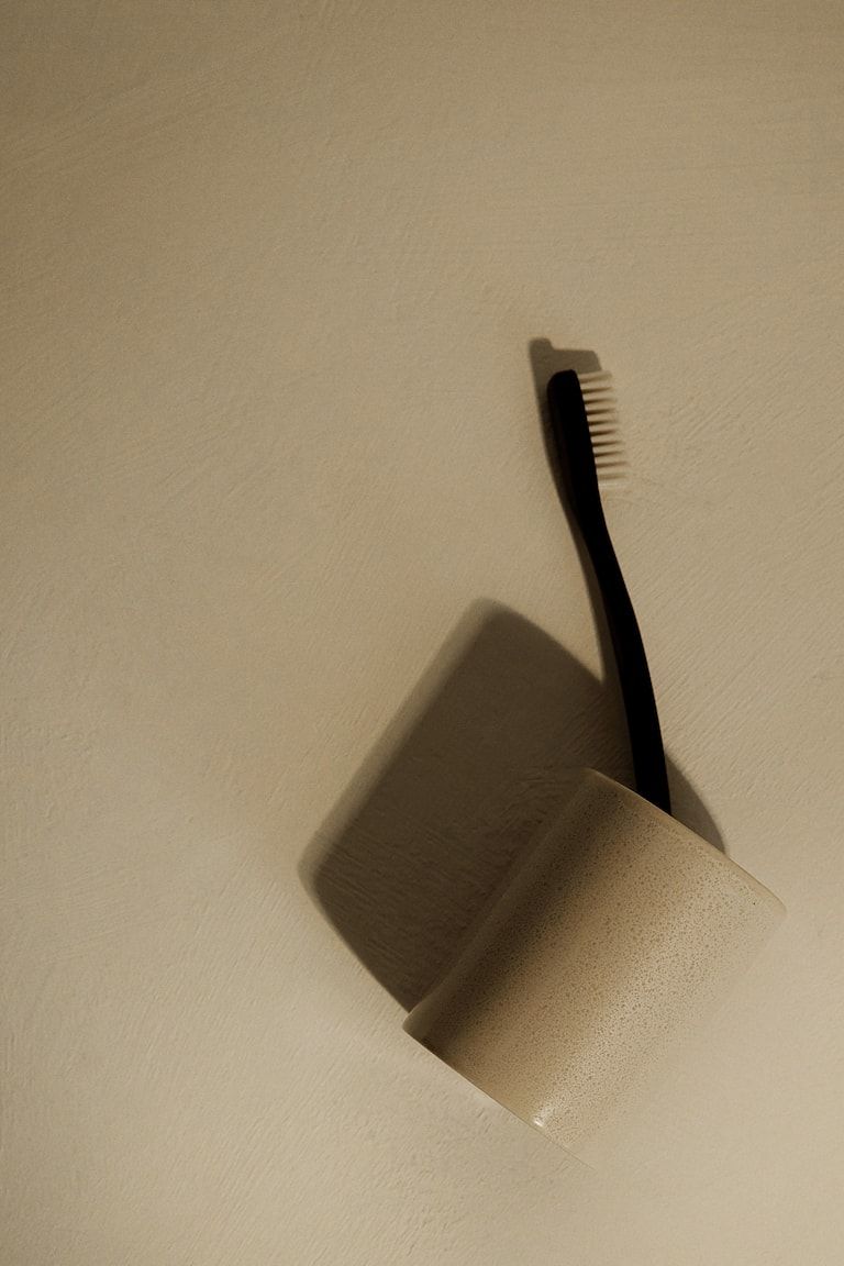 Stoneware Toothbrush Mug