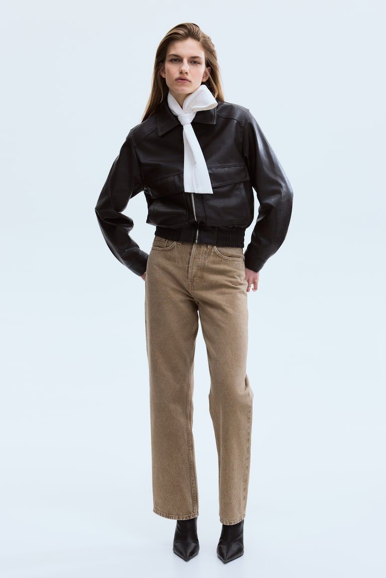Straight High Waist Ankle Jeans