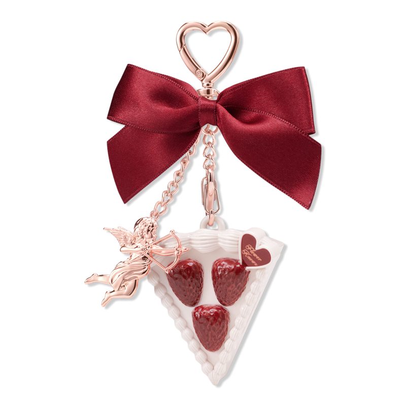 Strawberry Cupid Collection Solid Perfume & Angel Key Chain Set - Cream Gardenia
