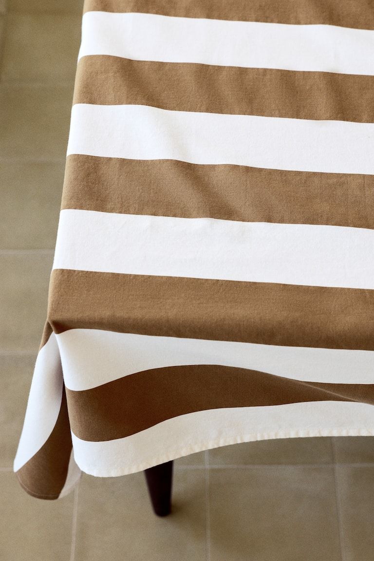 Striped Cotton Tablecloth