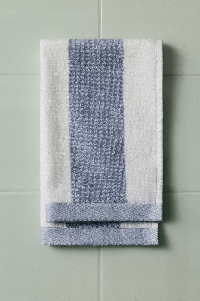 Striped Cotton Terry Guest Towel