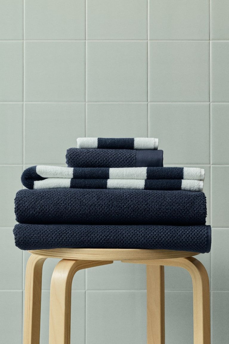 Striped Cotton Terry Guest Towel