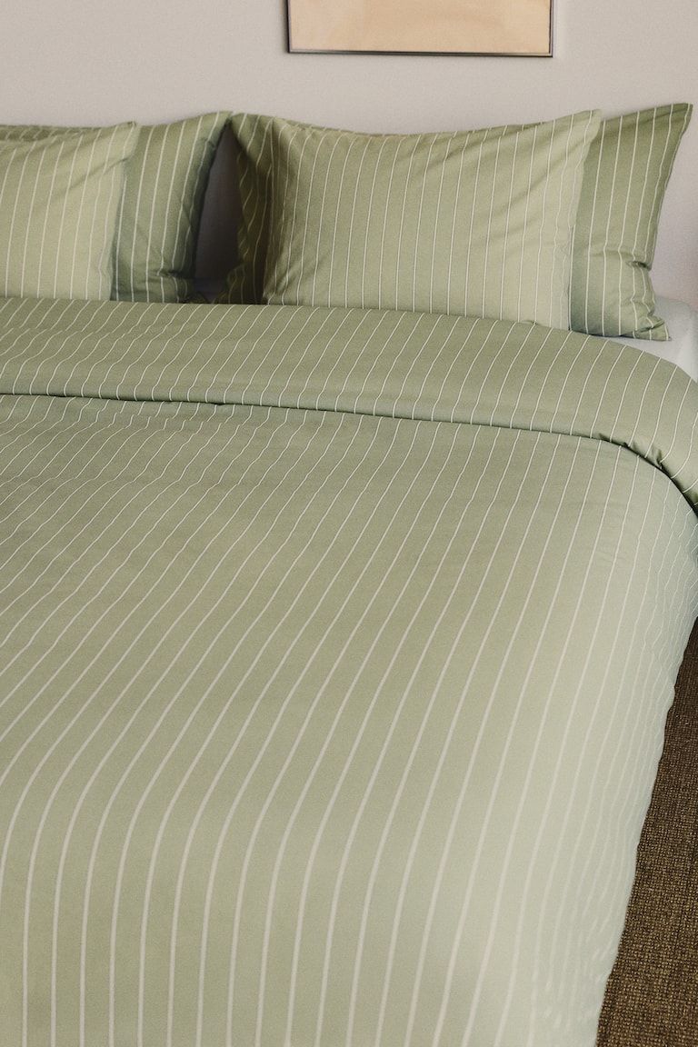 Striped King/Queen Duvet Cover Set