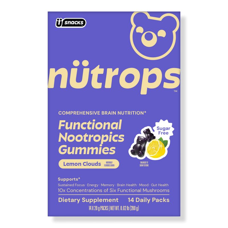 Sugar Free Functional Nootropics Mushroom Gummies Supplement