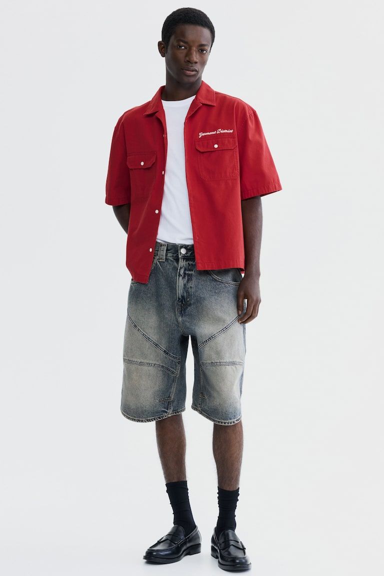 Super-Baggy Denim Shorts