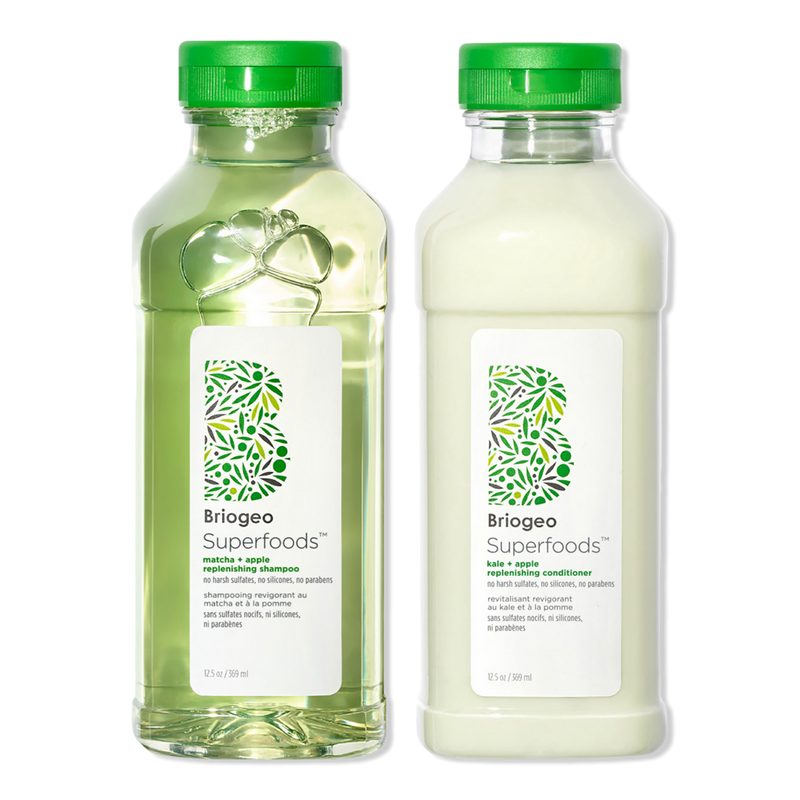 Superfoods Apple, Matcha + Kale Replenishing Shampoo + Conditioner Duo