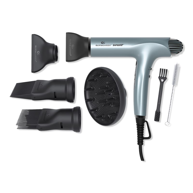 SuperHP High Performance Professional Hair Dryer - Silver Blue
