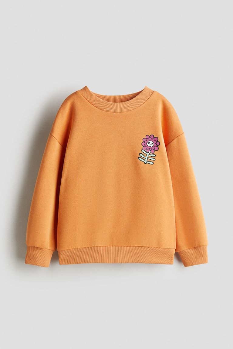 Sweatshirt with Printed Motif