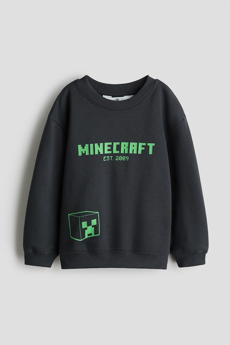 Sweatshirt with Printed Motif