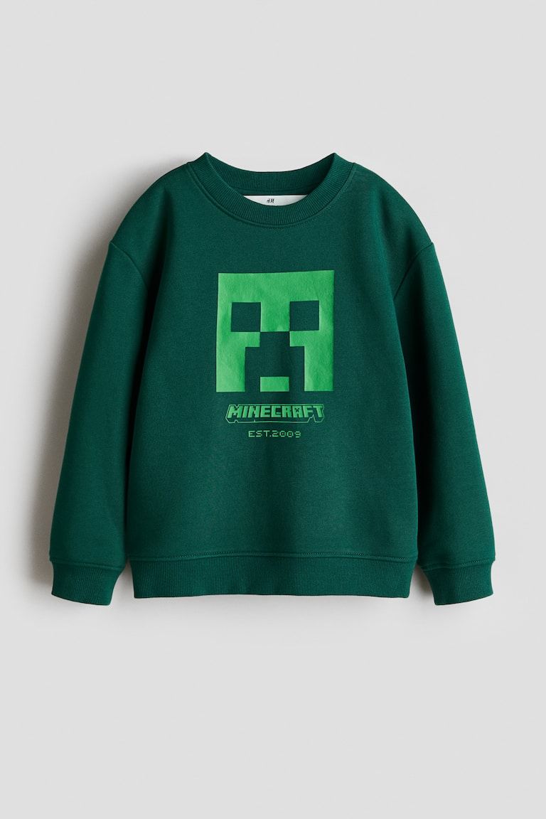 Sweatshirt with Printed Motif